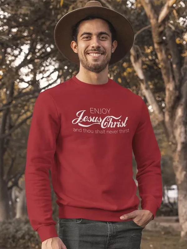 Enjoy Jesus Christ Quote Sweatshirt Men's -GoatDeals Designs - Image 2