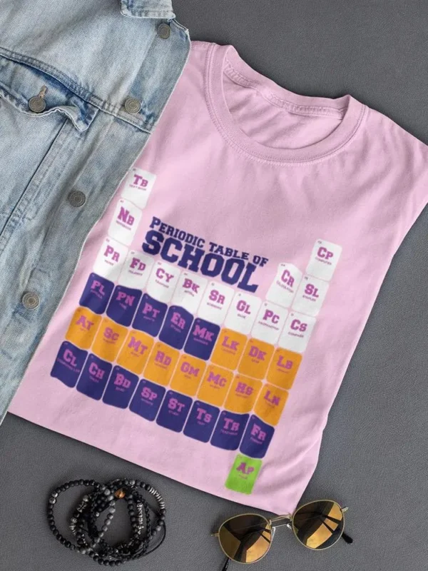 Periodic Table Of School T-shirt -SmartPrintsInk Designs - Image 3