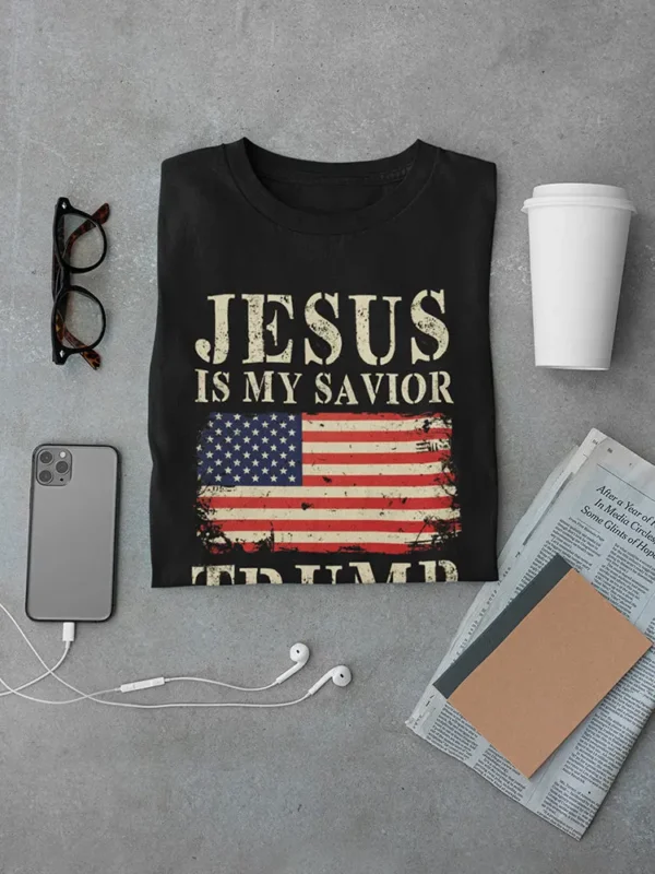 Jesus Is My Savior Design Men's T-shirt - Image 3