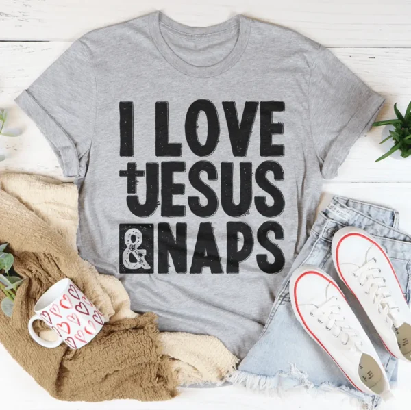 I Love Jesus & Naps T-Shirt - Image 5