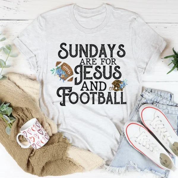 Sundays Are For Jesus And Football T-Shirt - Image 5